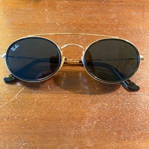 Ray Ban classic round with gold double bridge